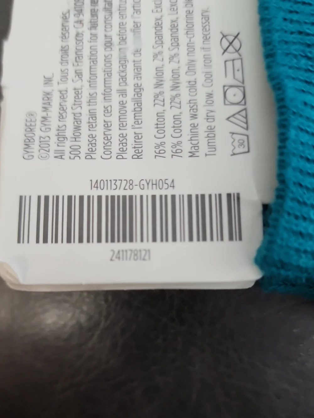 Deadstock, NWT, Gymboree Teal Ribbed Crew Socks 8 and Up (Shoe Size 1 and Up US)